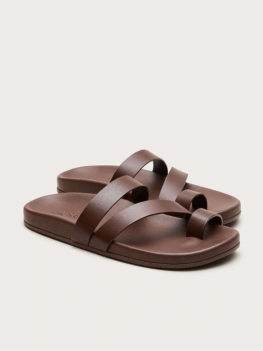 NIB J.Crew Kira Toe Ring Sandal in Brown Leather